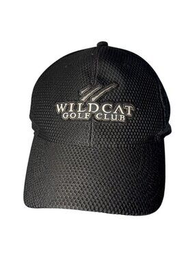 Wildcat Golf Club Hat Black Mesh Adjustable Cap By Ahead UPF 50